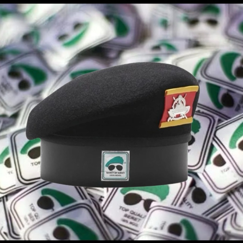 Baret TNI AD KAVALERI orginal logo kacamata