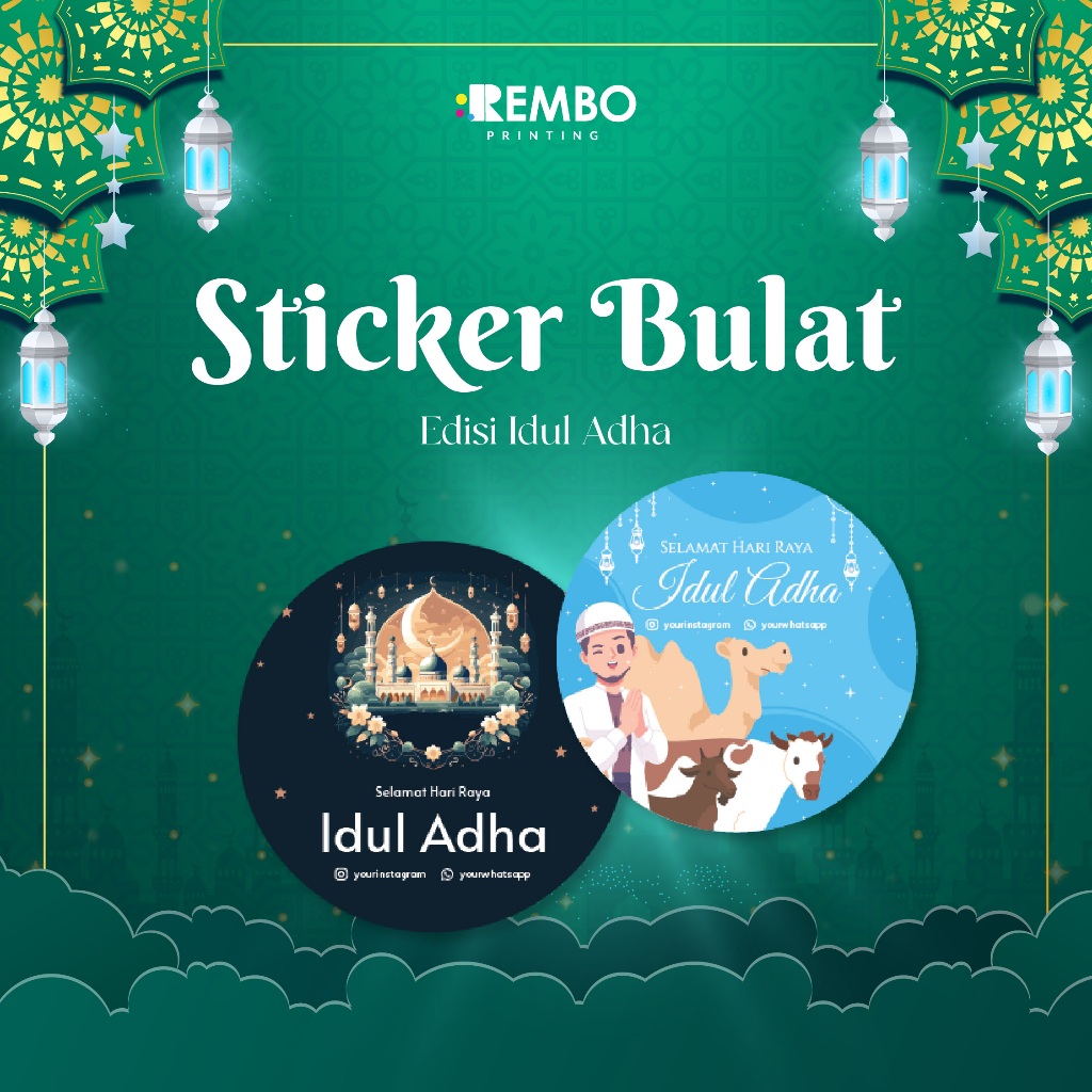 

Sticker Bulat Spesial Idul Adha/Hampers/Stiker Segel Box/Packaging/Toples Makanan/Label Pengiriman/Dus/Kemasan/Idul Adha/Stiker Hampers Vinyl Cromo Custom Print Cetak Murah