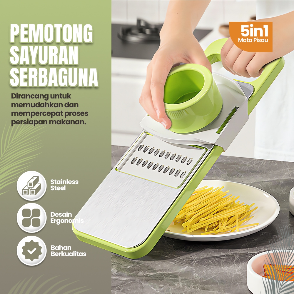 Alat pemotong sayur multifungsi, mesin parut kentang, alat pengiris sayur dapur, alat parut tebal, a