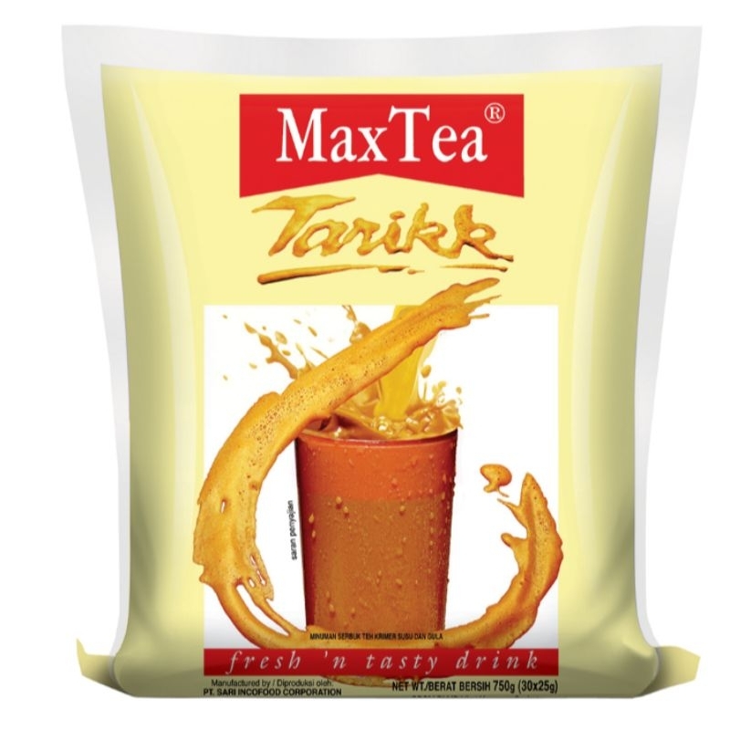 

MaxTea teh tarik instan isi 30 sachet @25 gram