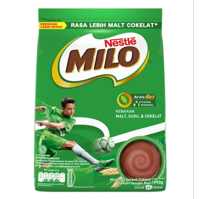 

MILO Activ-Go Minuman Serbuk Cokelat Bag isi 990 gram