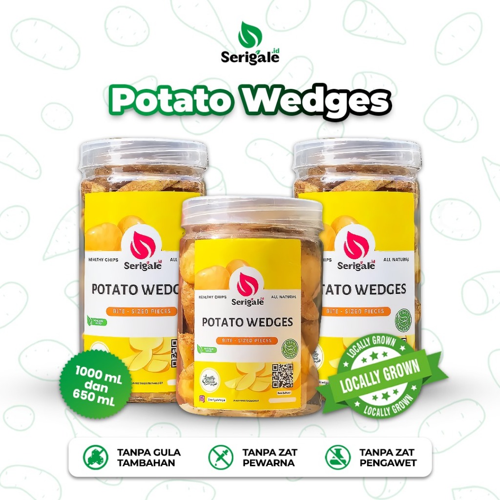 

Serigale Potato Wedges Premium, Mini Composite Camilan Diet Enak dan Sehat, Kemasan 1000&650 Ml
