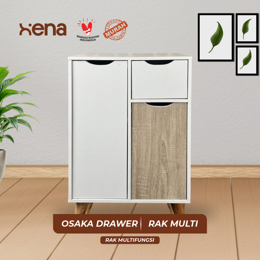 Xena Furniture - Osaka Drawer / Meja Nakas / Rak Samping Kasur / Rak Serbaguna / Rak Estetik
