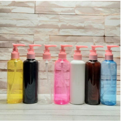 Botol Pump 250ML Botol Pump 250 ML botol 250ml Tutup Pump Kancing Pink