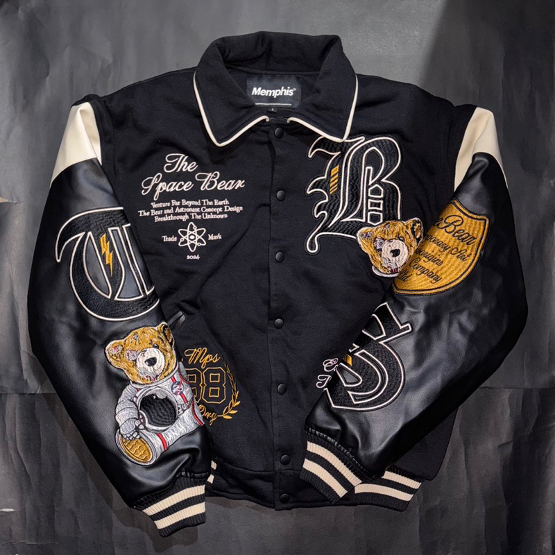 MemphisOrigins “Space Bear” Varsity Jacket