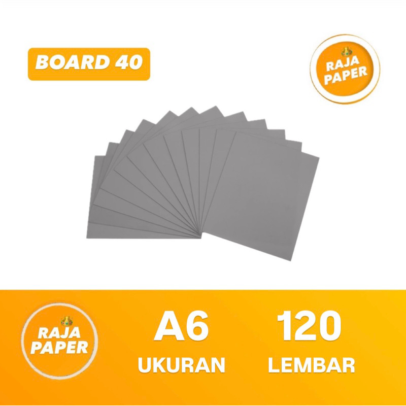 

Kertas Karton Grey Board Ukuran A6 120 Lembar No 40 ( 105 Mm x 148 Mm ) / ( 10.5 Cm x 14.8 Cm ) 120 Lbr 120 Pcs Hard Board, Karton Bot , Karton Abu Bot , Karton Abu Hard Board , Hard Cover