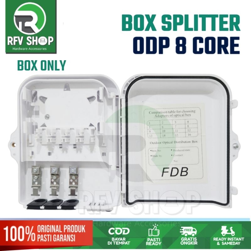 BOX ODP 8 CORE SPLITTER BOX Fo odp 8core / optical distribution point FO Fiber Optic