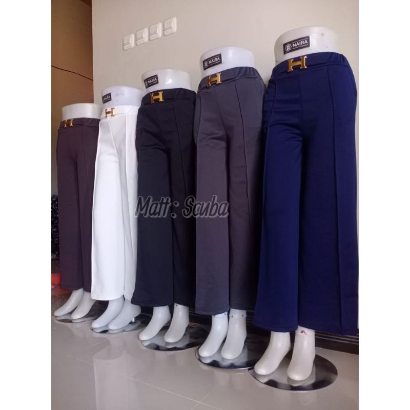 Cinta - Kulot Scuba Premium Sabuk H Standar//Kulot Sabuk H Wanita Standar