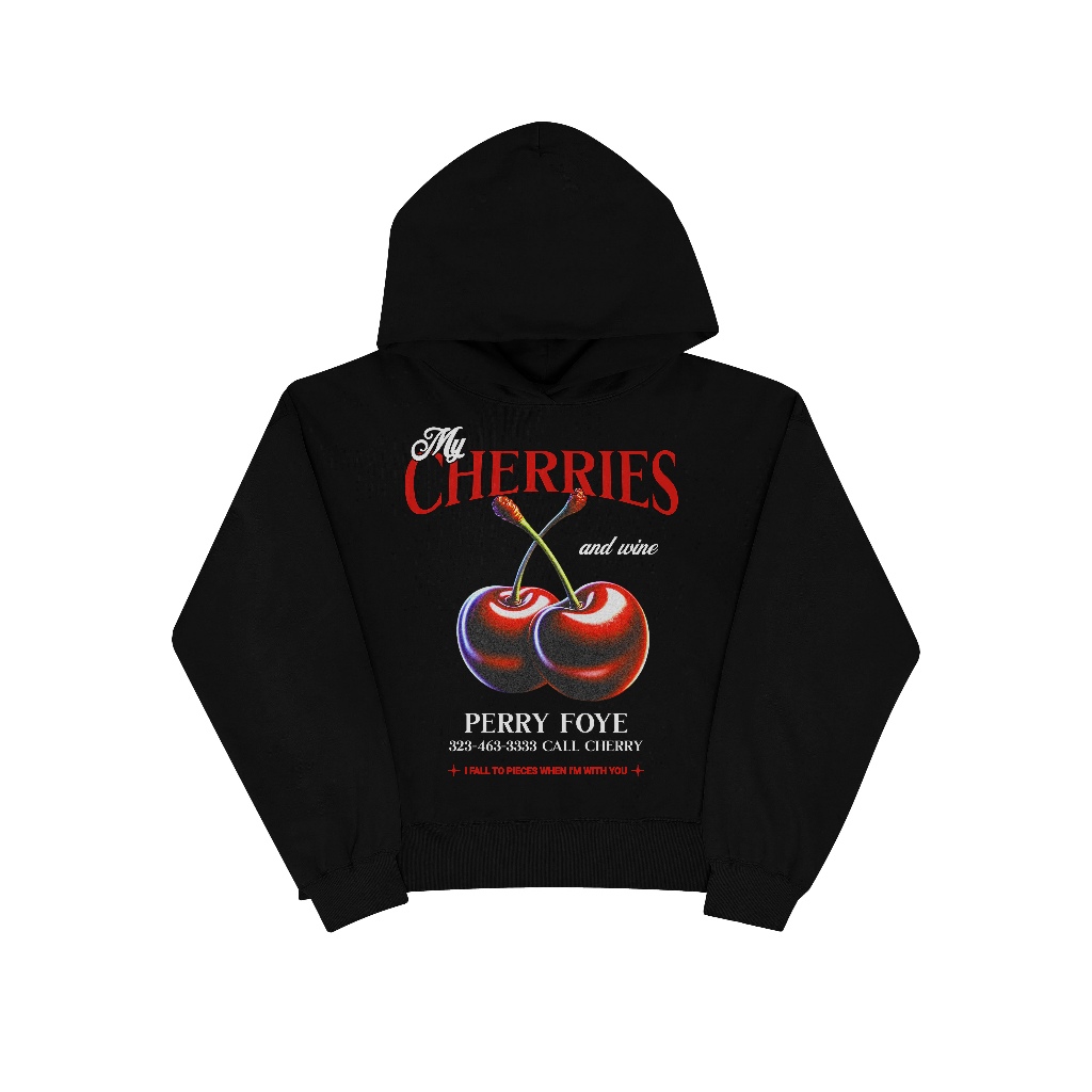 PERRYFOYE - Hoodie Boxy Oversized CHERRIES / Hoodie Boxy / Oversized Hoodie Boxy