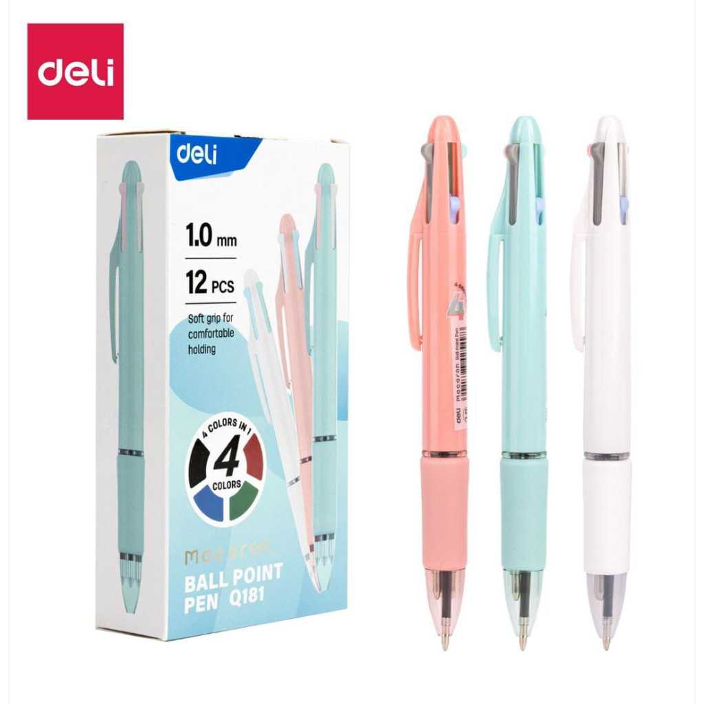

Deli Pulpen Ballpoint 4 Warna / Pulpen 4 In 1