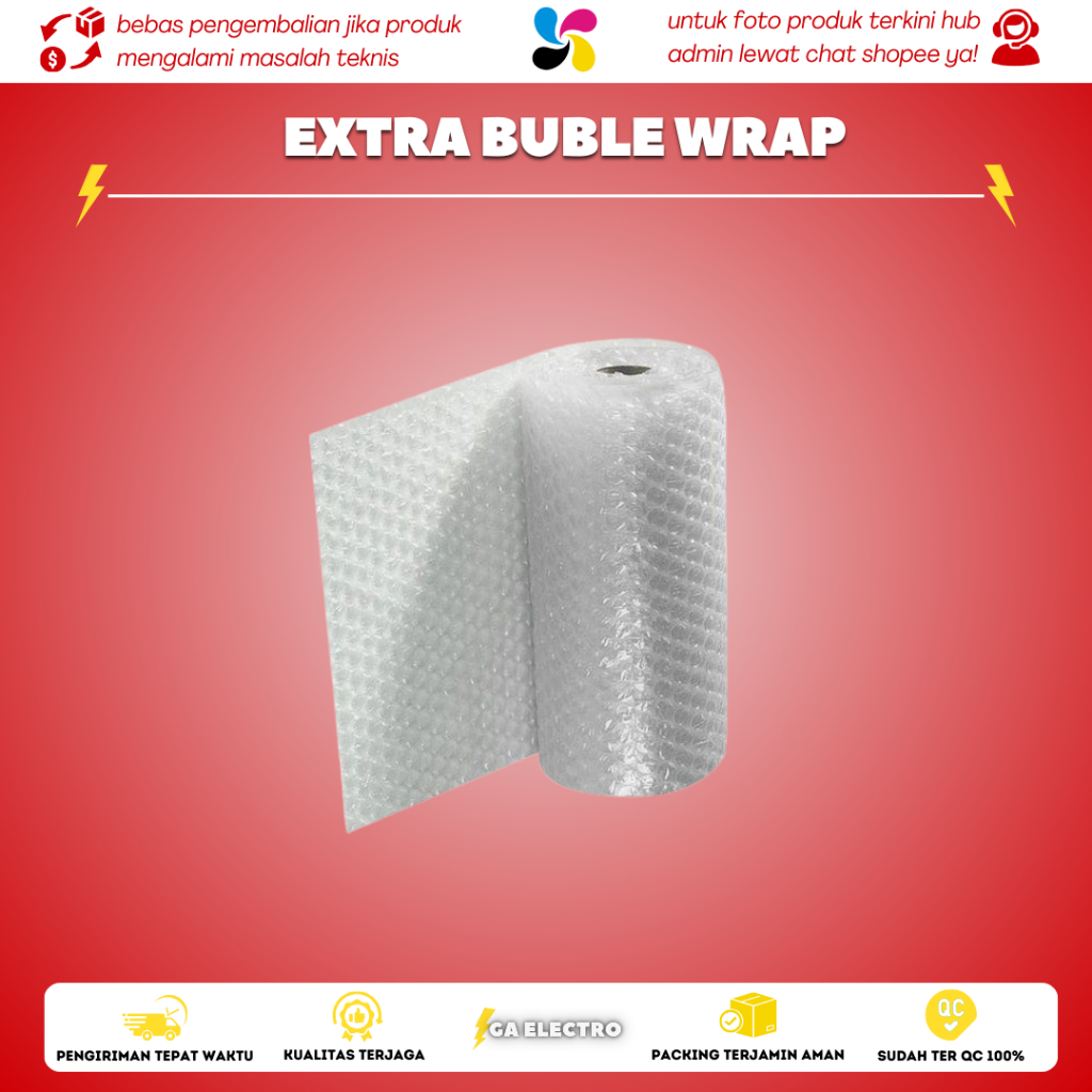 

extra buble warp tambahan untuk packing aman