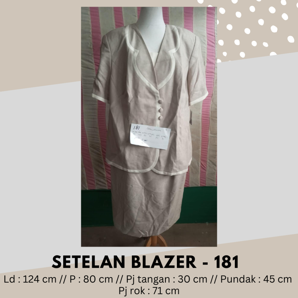 Set Blazer Kode 181 | Setelan blazer Set blazer rok kerja