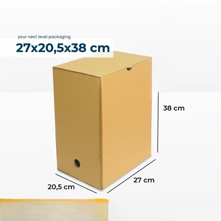 

kardus karton arsip coklat polos penyimpanan file dokumen penting catatan kantor buku kas keluar size 27x20.5x38 cm