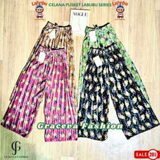 Kulot sakura anak - anak 3-12 tahun size L-XXL / celana kulot plisket anak motif bunga cherry - kulo