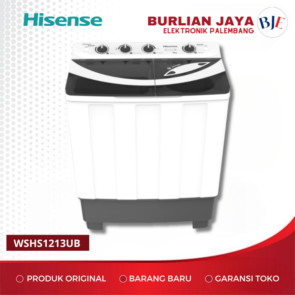 MESIN CUCI 2 TABUNG HISENSE 12 KG WSHS1213UB MESIN CUCI 2 TABUNG 12 KG PALEMBANG