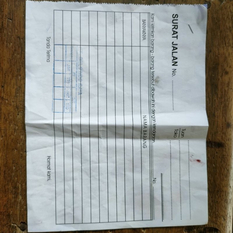 

CETAK NOTA / BON / KWITANSI 1 RIM (3 PLY HANYA 1 WARNA)