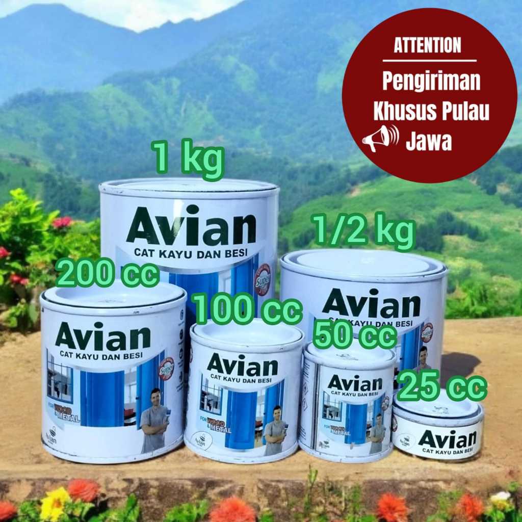 Cat Besi Avian 200cc/ Cat Kayu Avian 200ml / Cat Minyak Avian 200 cc / Cat Avian High Gloss