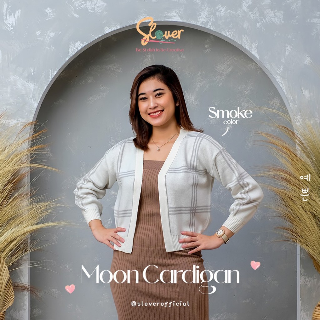 Slover - Moon Cardigan - Korean Knit Cardigan - Rajut Premium