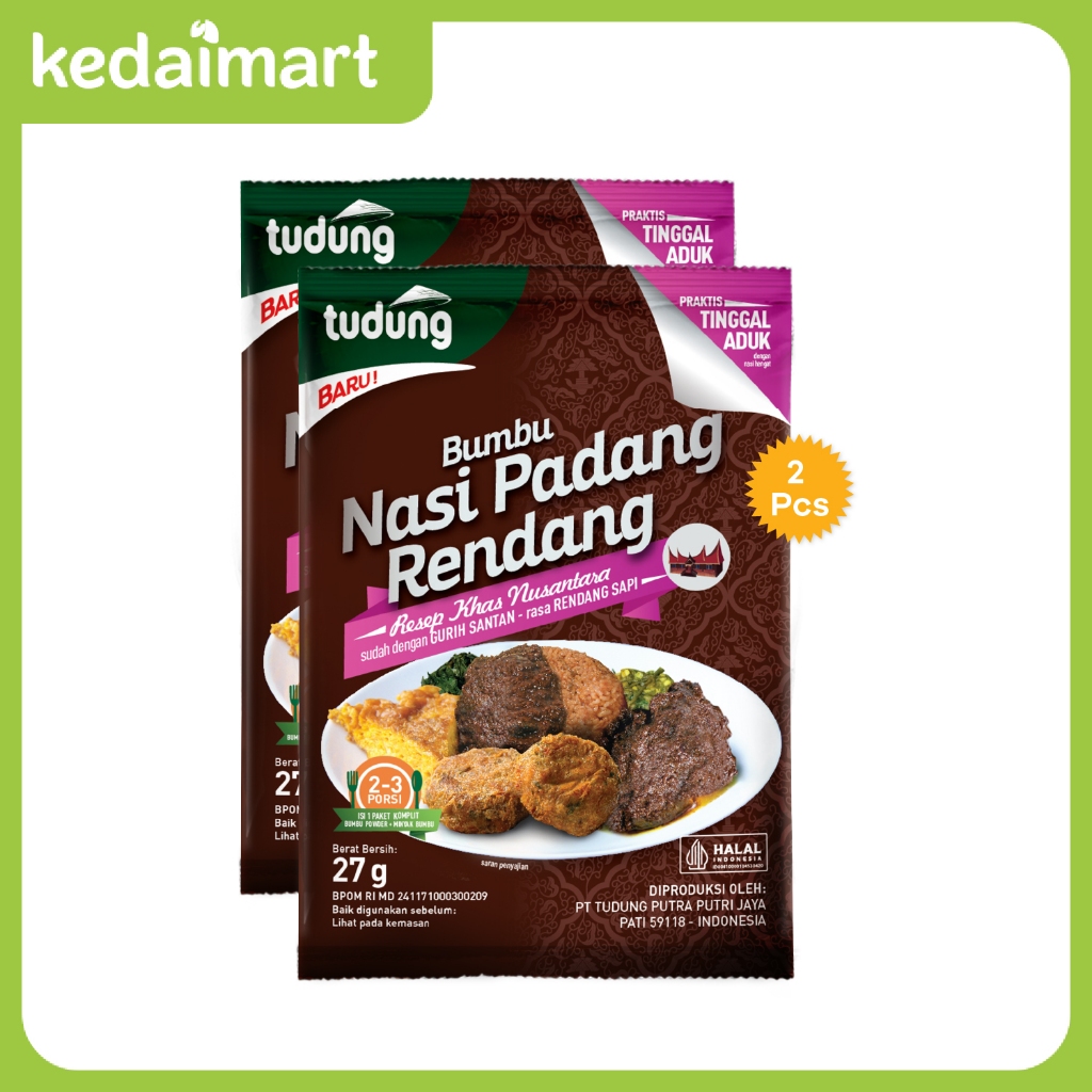 

KM Paket Bundling Tudung Bumbu Nasi Padang Rendang 27 Gram Isi 2
