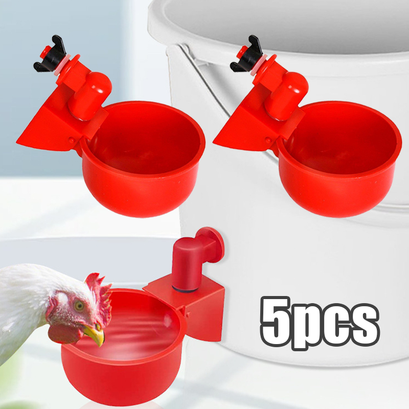 5pc/set Tempat Minum Otomatis Ayam Dispenser Air Minum Otomatis Unggas alat minum ayam burung puyuh 
