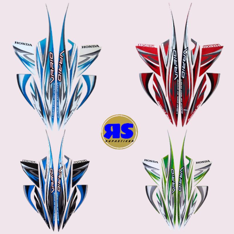 stiker striping skotlet lis body motor honda vario 110 karbu tahun 2012