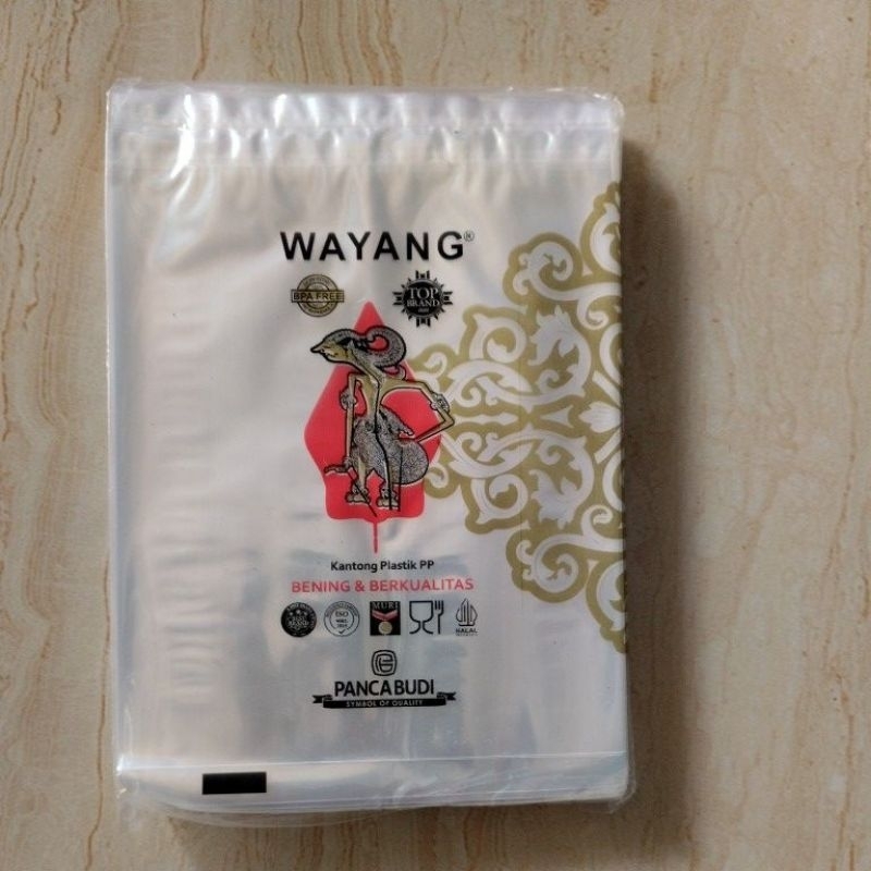 Kantong Plastik Bening PP Wayang Ukuran 12 X 16