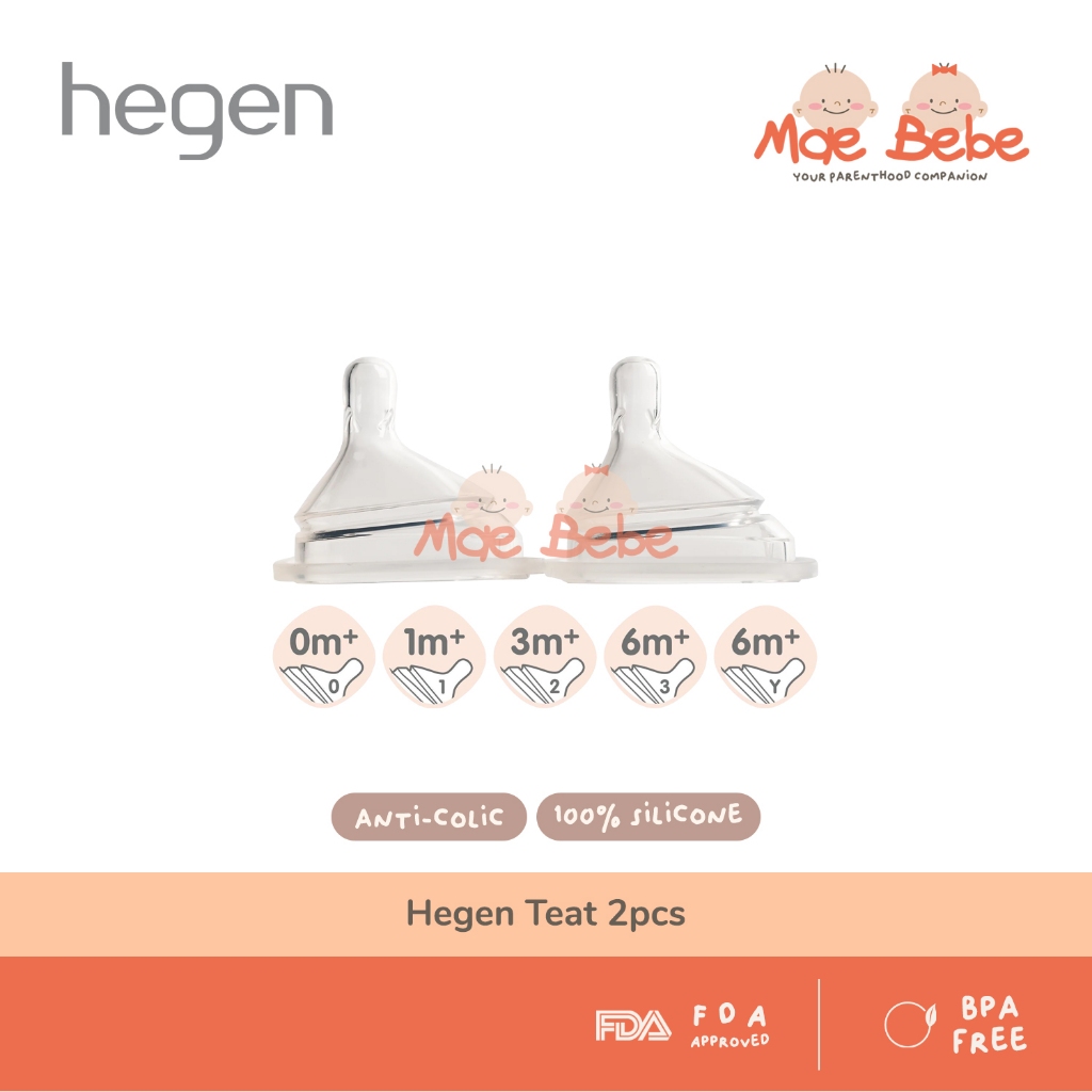 Hegen Teat Nipple Dot Botol Susu Bayi Anti Kolik 2 Pcs
