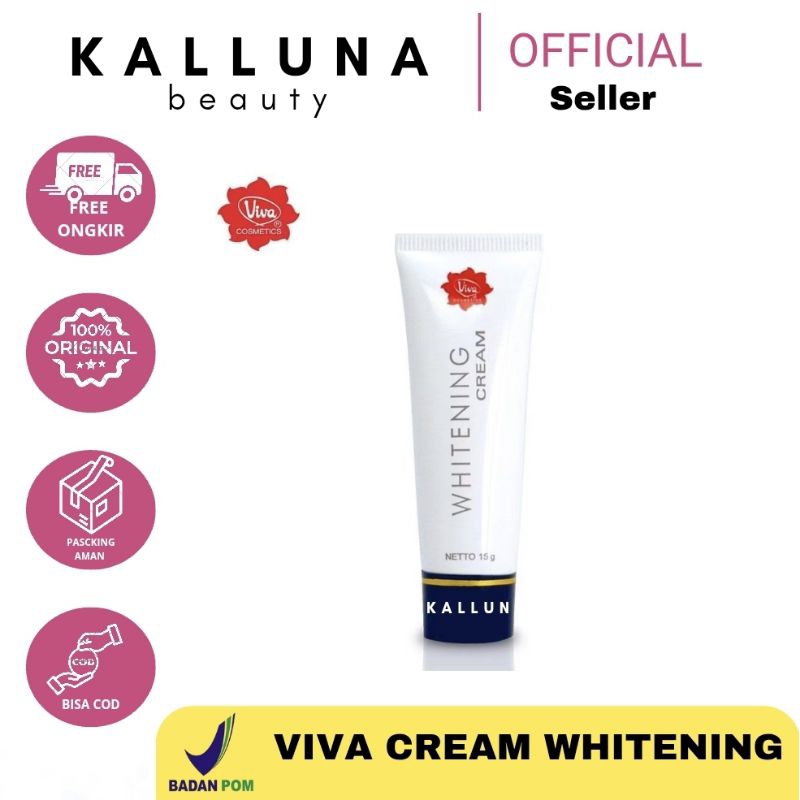 VIVA Whitening Cream Pelembab BPOM / Viva krim wajah / Mencerahkan - Menghilangkan noda hitam serta 