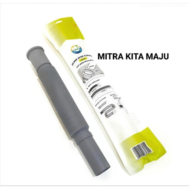 SELANG AFUR WASTAFEL IGM ABU ABU / SELANG TARIK FLEKSIBEL SIFON BAK CUCI PIRING / SELANG FLEKSIBEL T