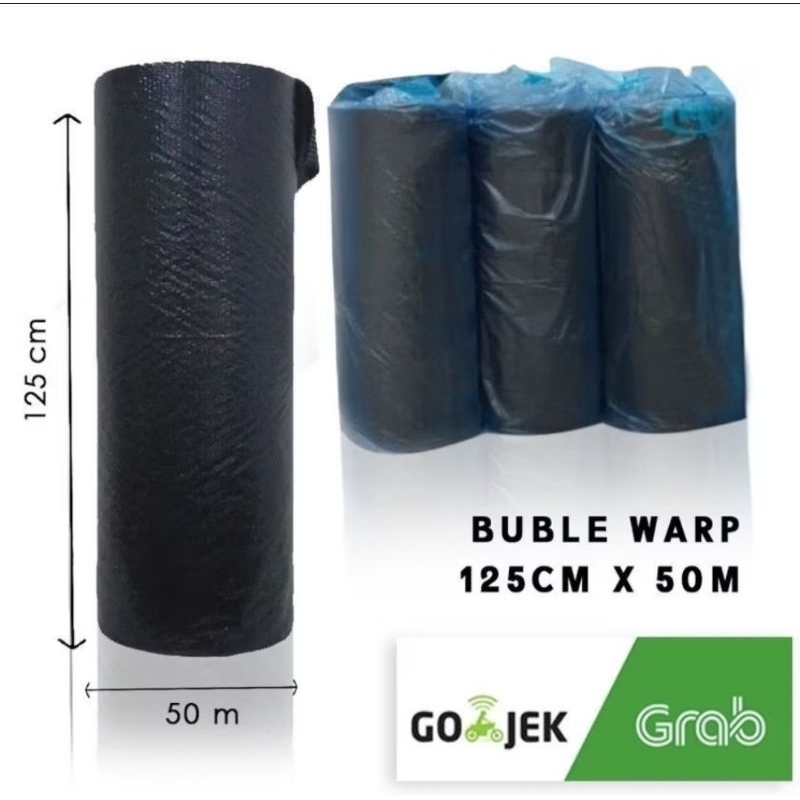 

Bubble Wrap Roll 125 x 50m - 2,7KG Black(HITAM) PackingBubble Gelembung 50m x 125cm