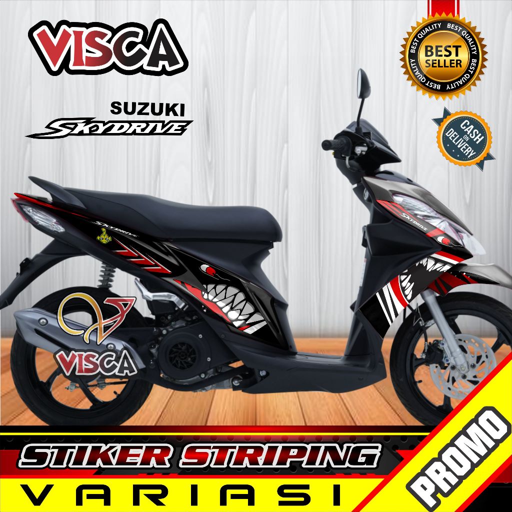 Stiker Striping Suzuki Skydrive Variasi SHARK