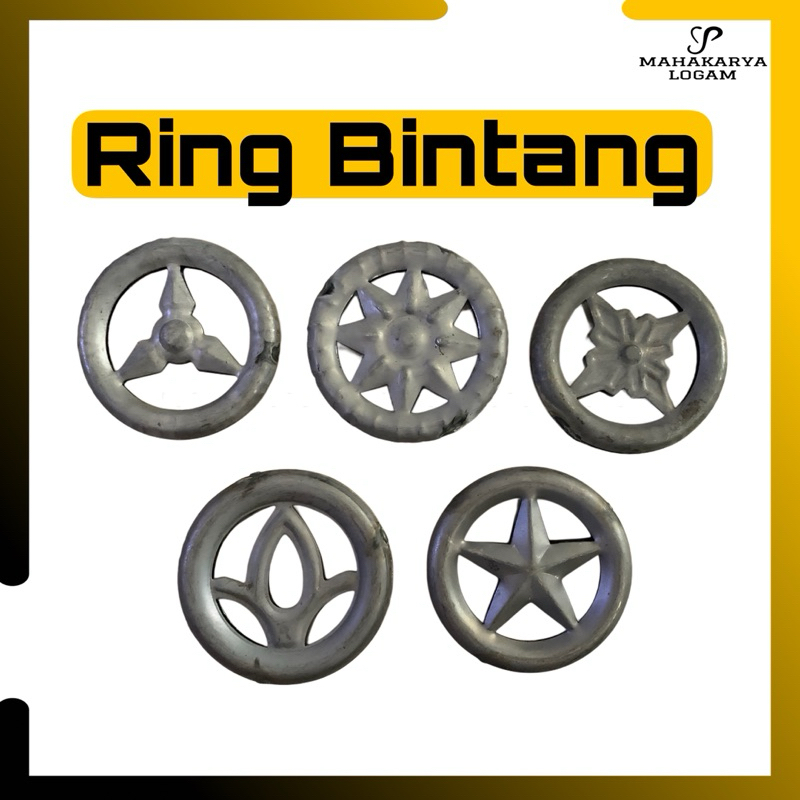 Ring Bintang // Aksesories Ornamen Besi Tangga Tralis Pintu Pagar