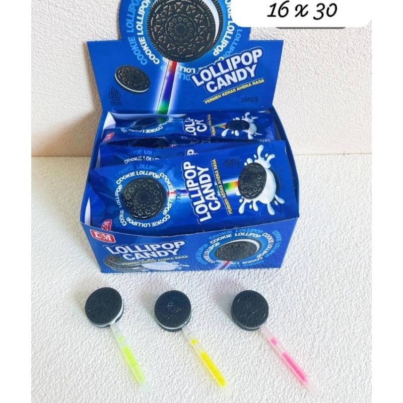 

Lollipop Light Cookie Candy 1 Box Isi 30 Pcs