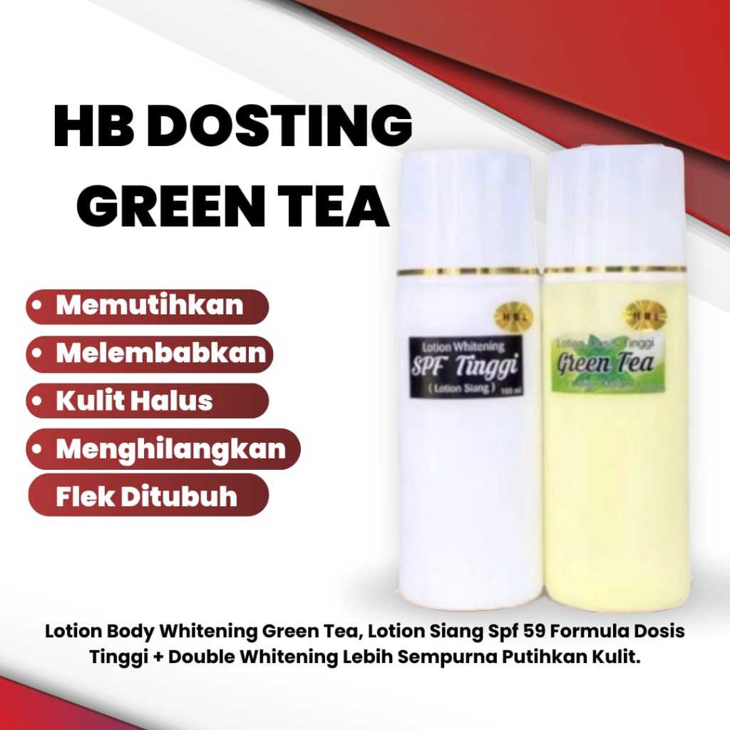 ❦J A T I M❦ HB Green Tea Dosis Tinggi HB Dosting Paket Siang Malam Paket HB Handbody Lotion Dosting 