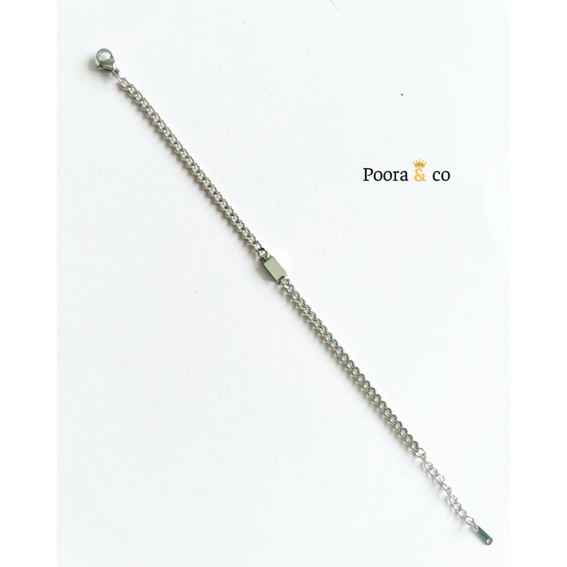 Gelang Pria Wanita (Unisex) Titanium Asli | Gelang Rantai