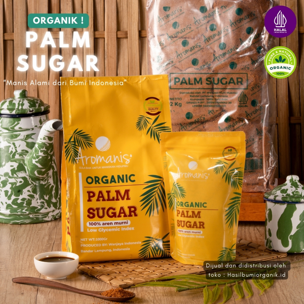 

AROMANIS GULA AREN MURNI ORGANIK | AROMANIS PALM SUGAR 250g 1kg 2kg | Gula Sehat Alami HALAL | Gula Aren Murni Asli