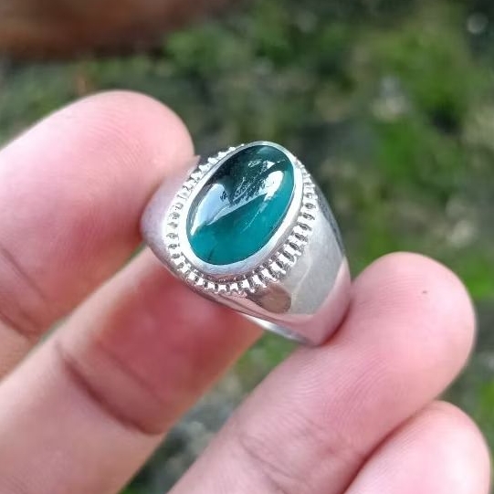 cincin Batu BACAN Doko majiko body glas natural.sisa coklat encer
