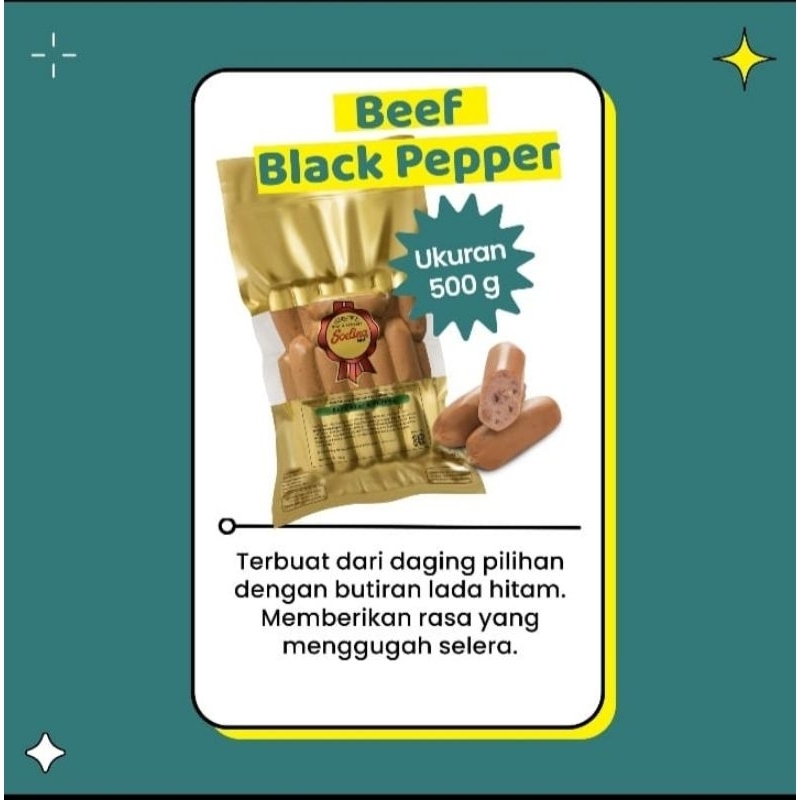

Sosis Soelina Beef Black Pepper 500 gram