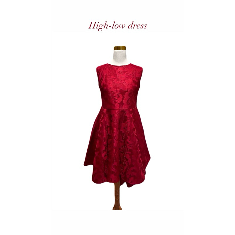 High-Low Red Rosy Dress