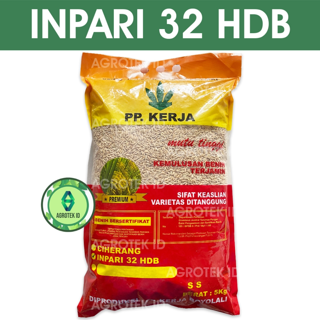 Benih Padi INPARI 32 HDB Premium 5 Kg PP Kerja