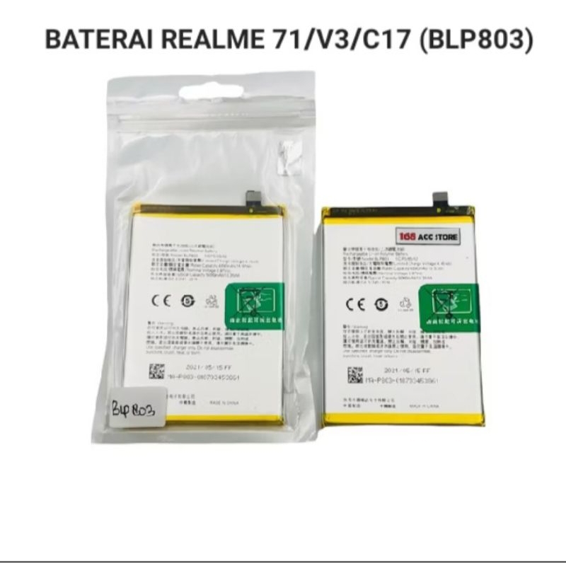 BATERAI HP REALME 71/V3/C17 (BLP803) ORIGINAL