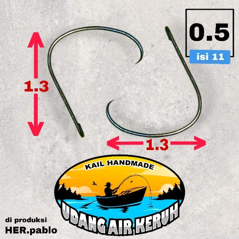 kail udang*HANDMADE* bahan baja hitam 0.5