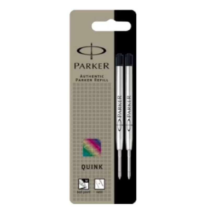 

Refill Ballpoint Parker Original Ukuran Medium 1.0mm isi 2 pcs Warna Hitam Black
