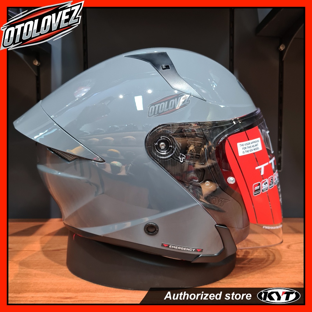 HELM KYT TTR JET SOLID GREY EQRS SYSTEM