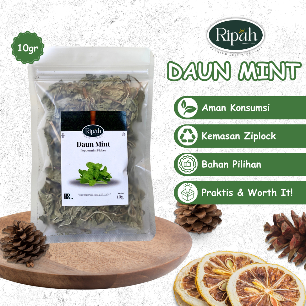 

10gr Teh Daun Mint / Peppermint granules / Spearmint granules / Tisane / Artisan Tea / Flower Tea / Teh Bunga / Ripah Rempah PREMIUM