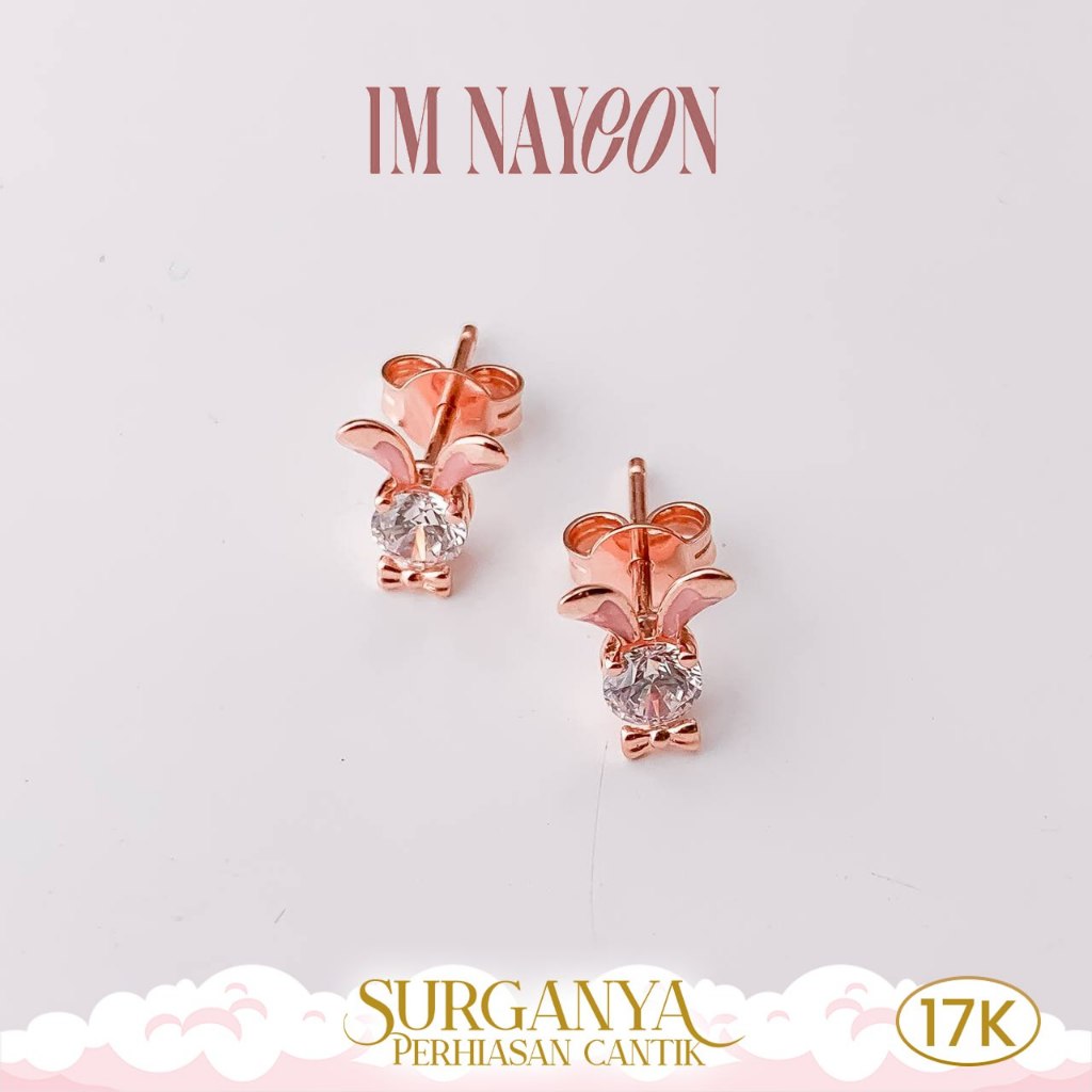 Macan Gold Kadar 17K White and Rosegold for Earring - Anting Nayeon's Pick by UBS Gold
