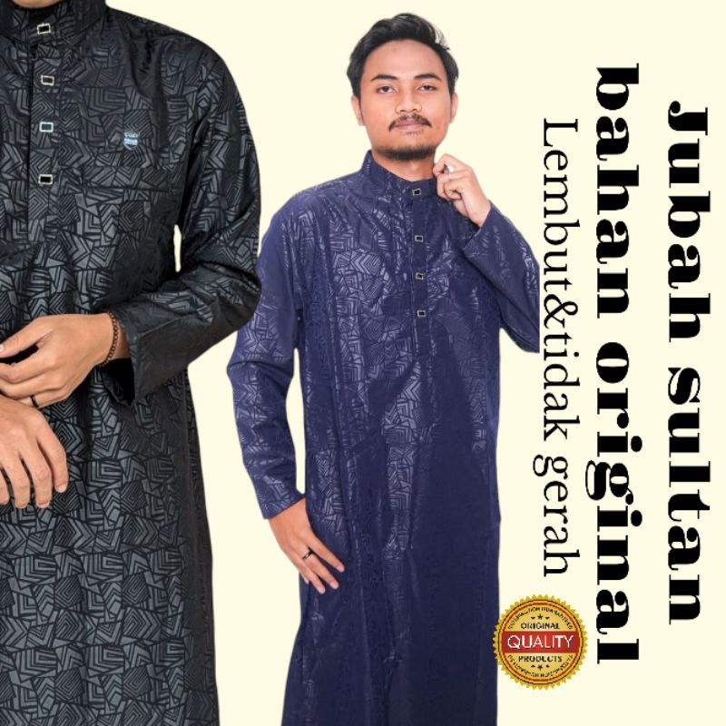 original jubah gamis pria sultan bahan original