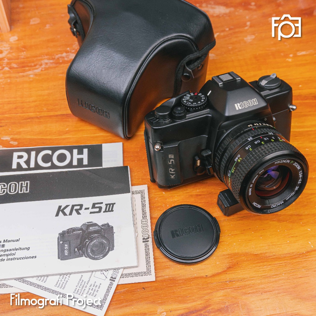 Ricoh KR-5 III + Rikenon P 35-70mm 1:3.4-4.5 - Kamera Vintage SLR Tustel Analog SLR 35mm