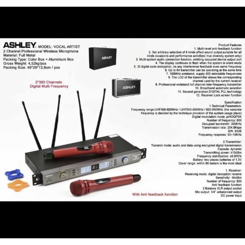 ASHLEY VOCAL ARTIST | Microphone Wireless Digital | Mic Wireless | Microphone | Ashley | Vocal Artis