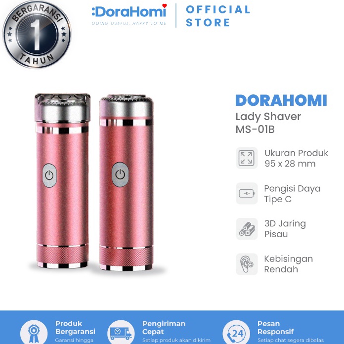 Dorahomi Pencukur Bulu Kemaluan Ketiak Lady Shaver Bulu Kaki Wanita